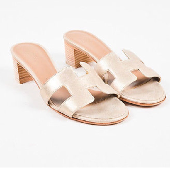 Hermes Shoes - 💯Hermès Oasis Block Heel